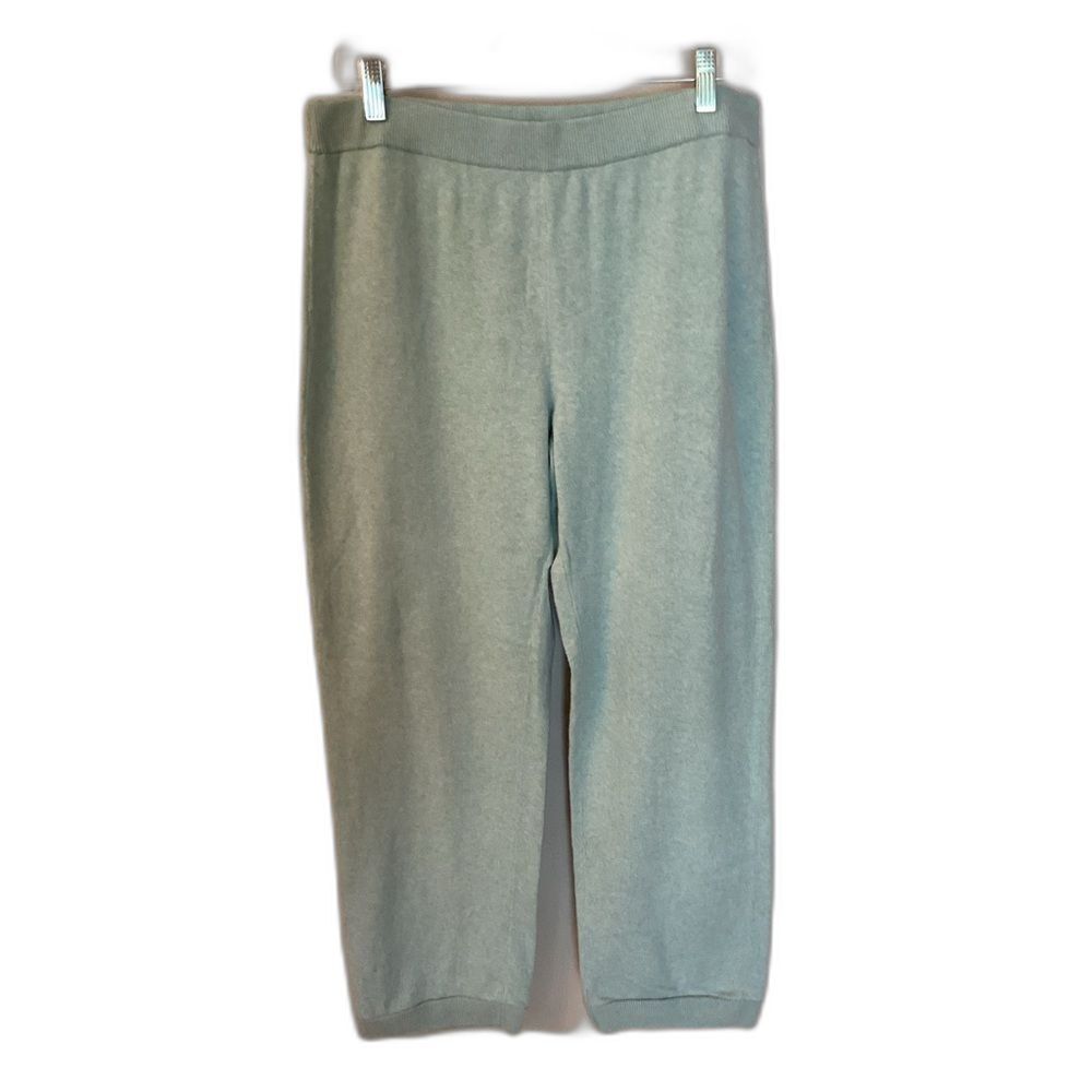 CHICO’S ZENERGY SIZE (1) MED 8 AQUA COTTON CASHMERE PULL ON PANTS